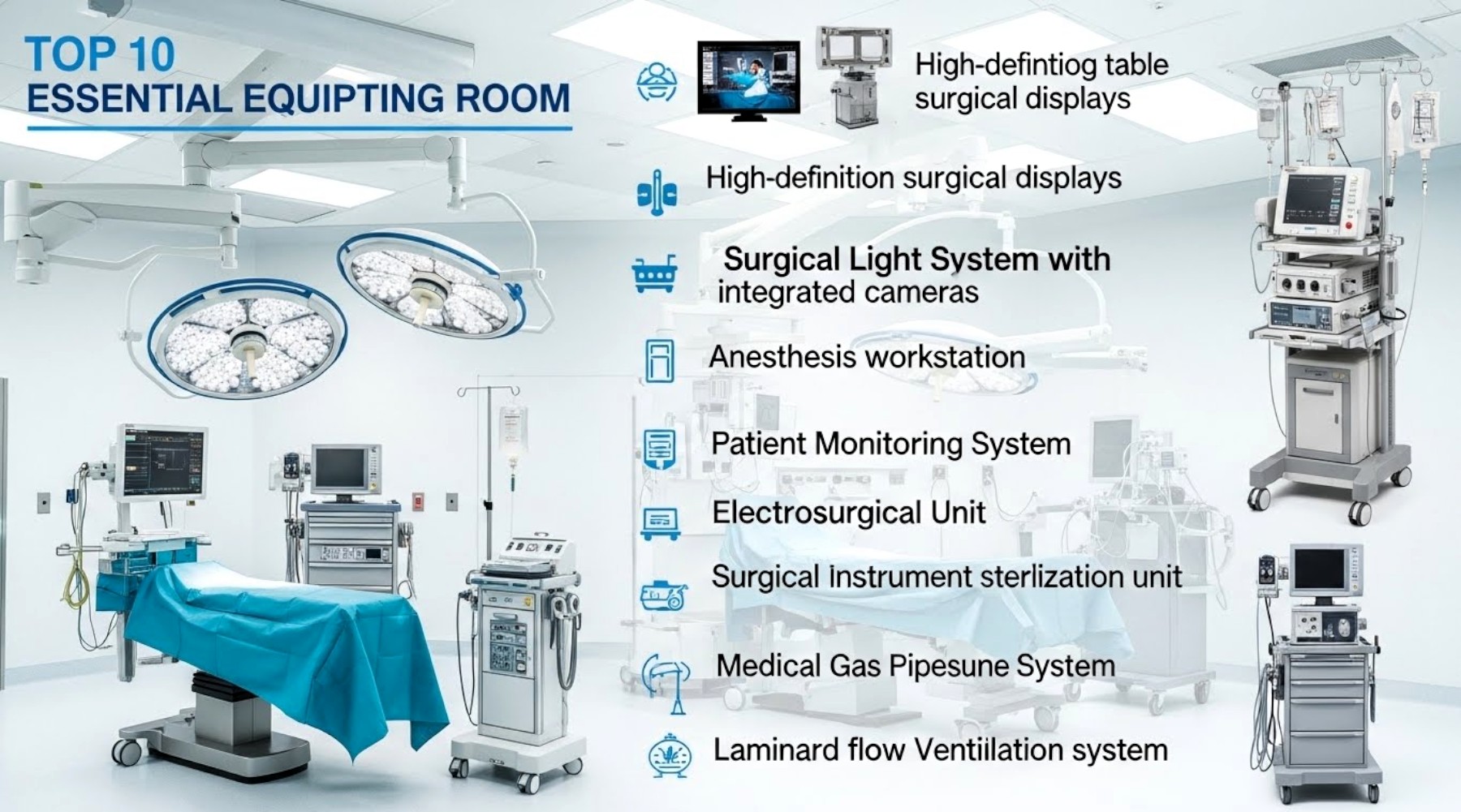 Top 10 Essential Equipment for a Modern Operating Room | Mak Medikal Turkey
